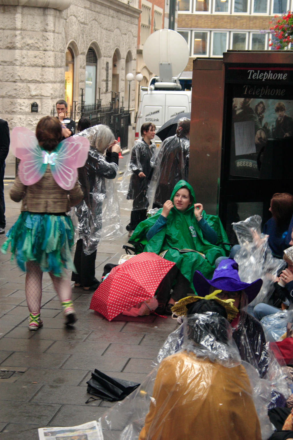 People queueing up for the Harry Potter book launch in London.