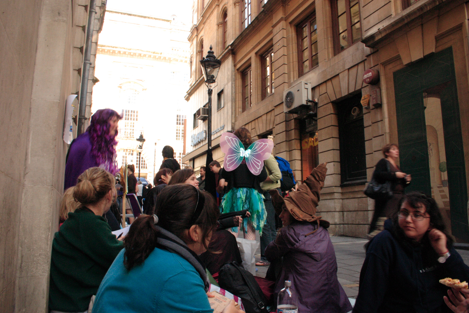 People queueing up for the Harry Potter book launch in London.