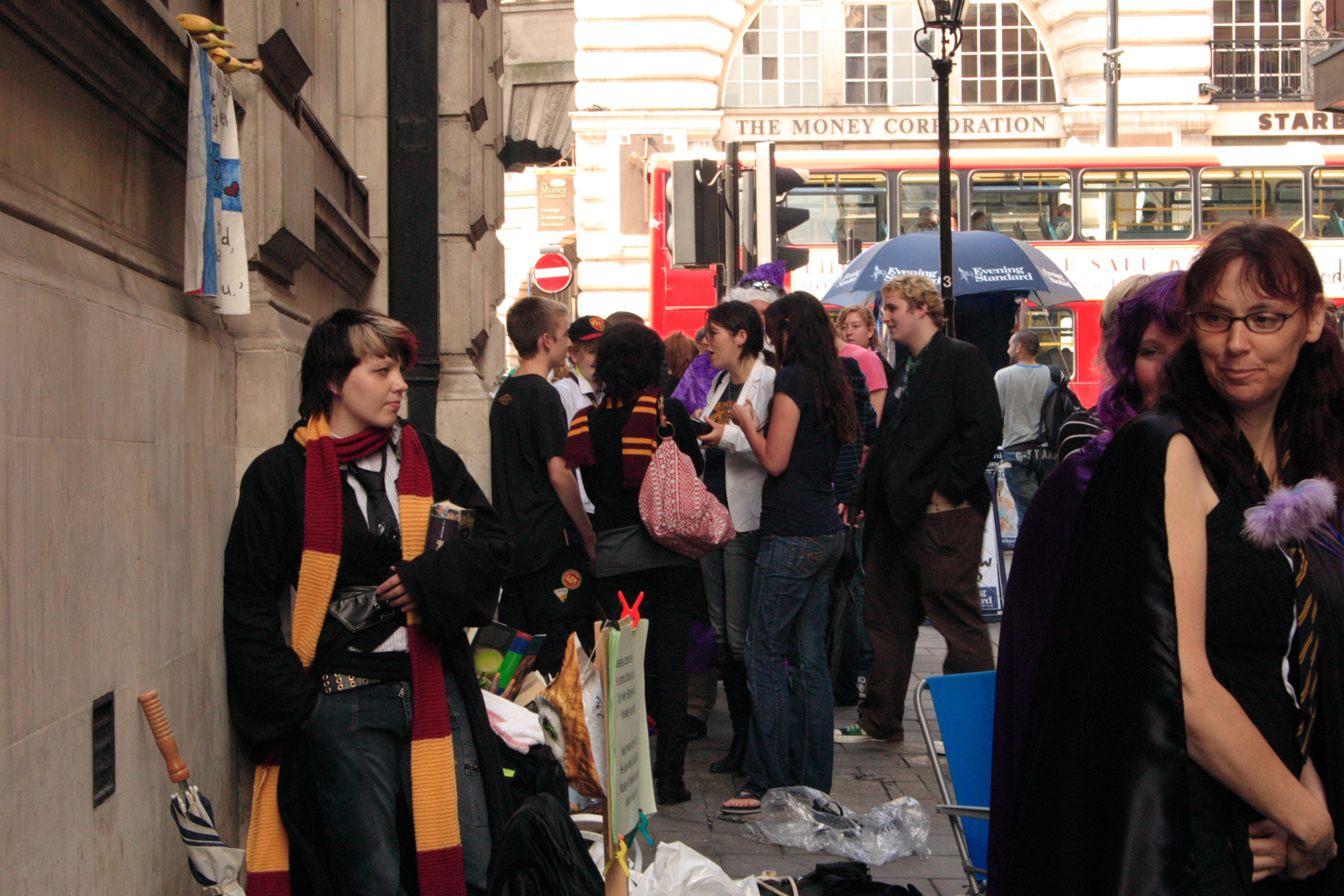 People queueing up for the Harry Potter book launch in London.