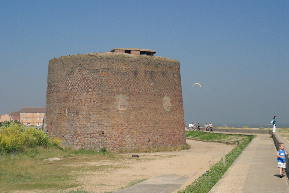 Martello tower built during the Napoleonic wars to defend Clacton-on-Sea from a possible French invasion.