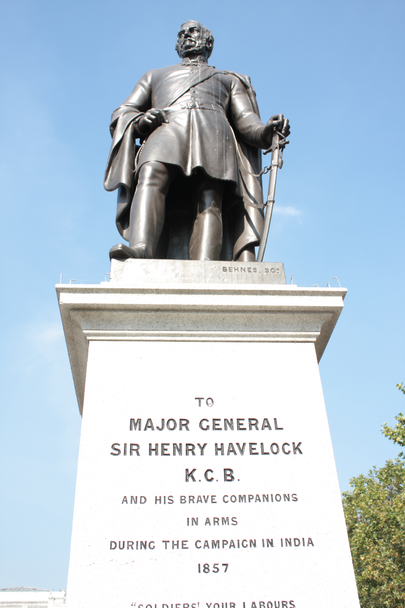 Statue of Lord Havelock in Trafalgar Square London