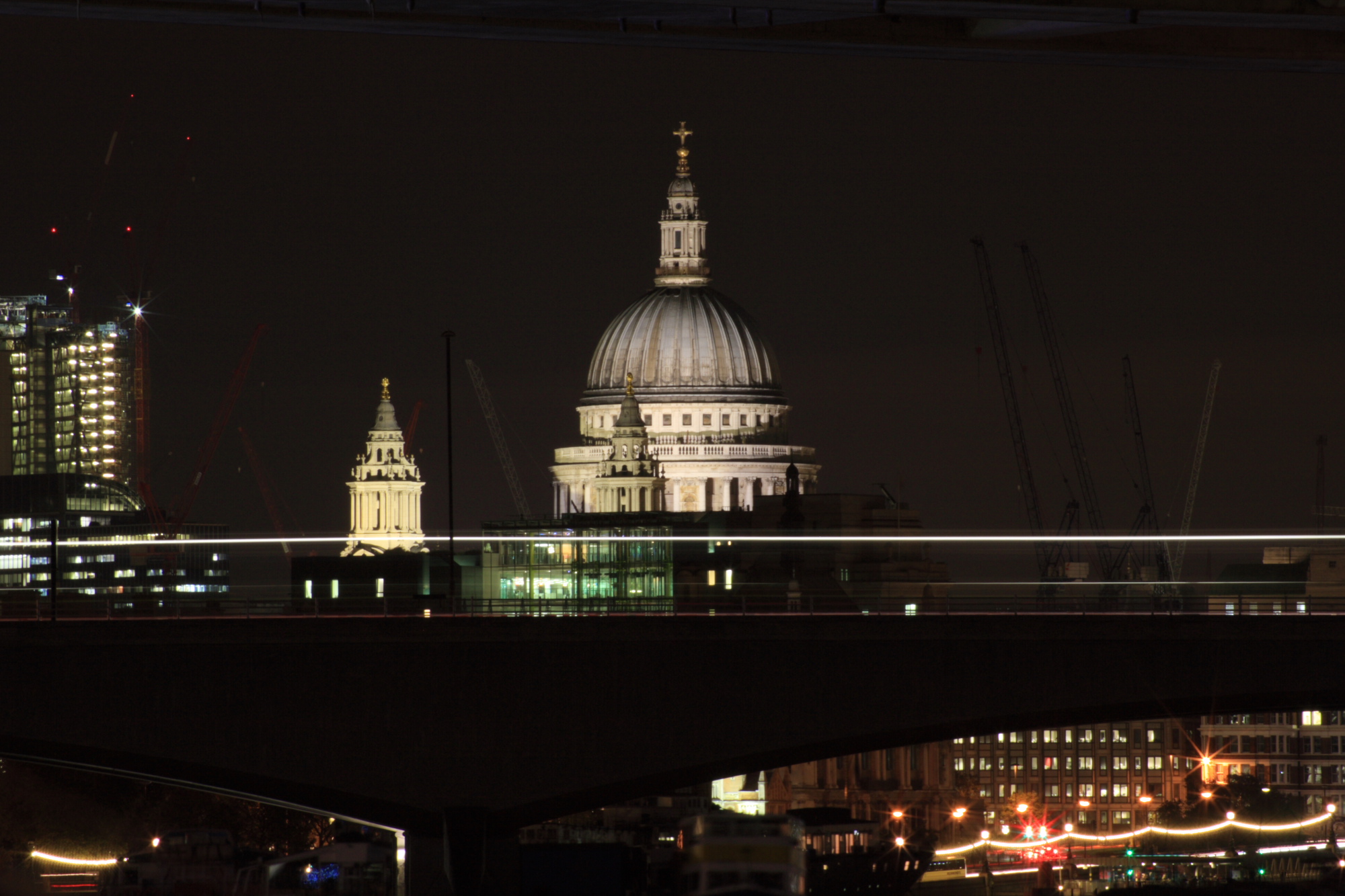 St Pauls Cathedral at night.