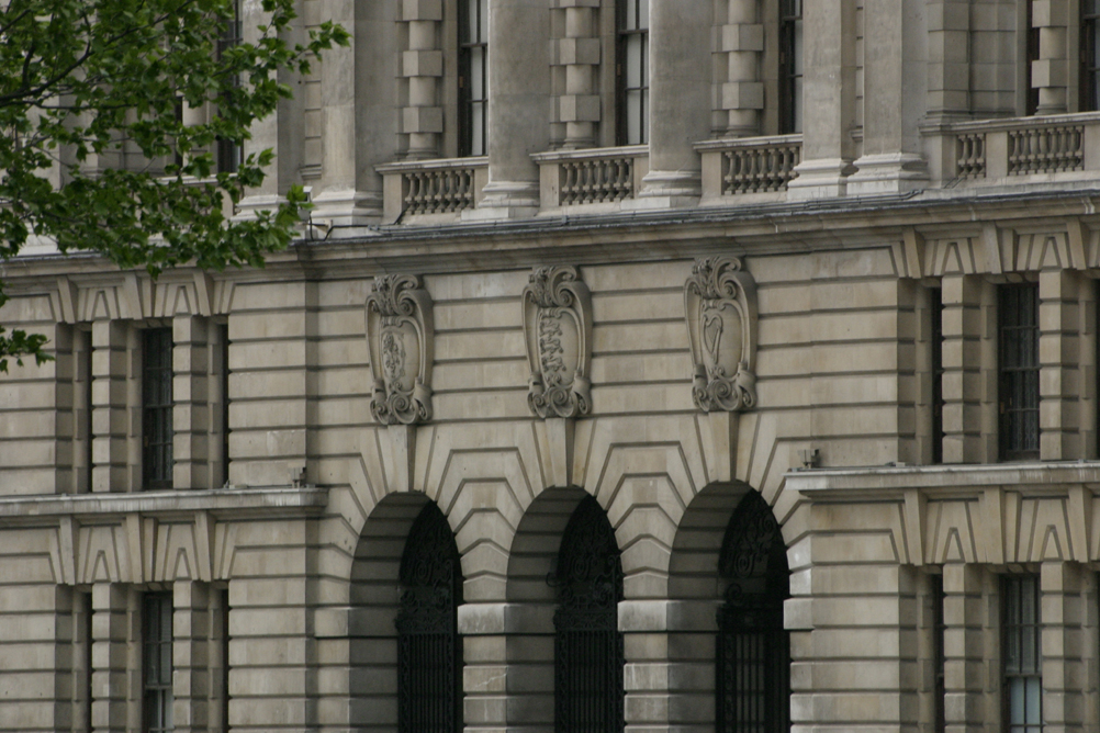Buildings on Horse Guard Place as viewed from Victoria Embankment