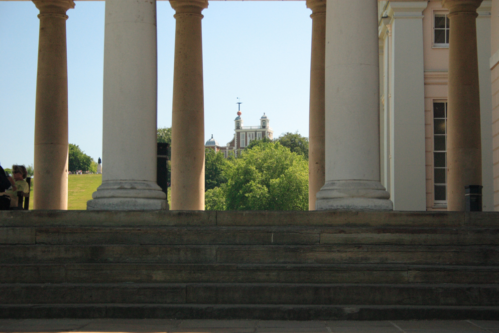 National Maritime Museum with Greenwich Observatory in the background.